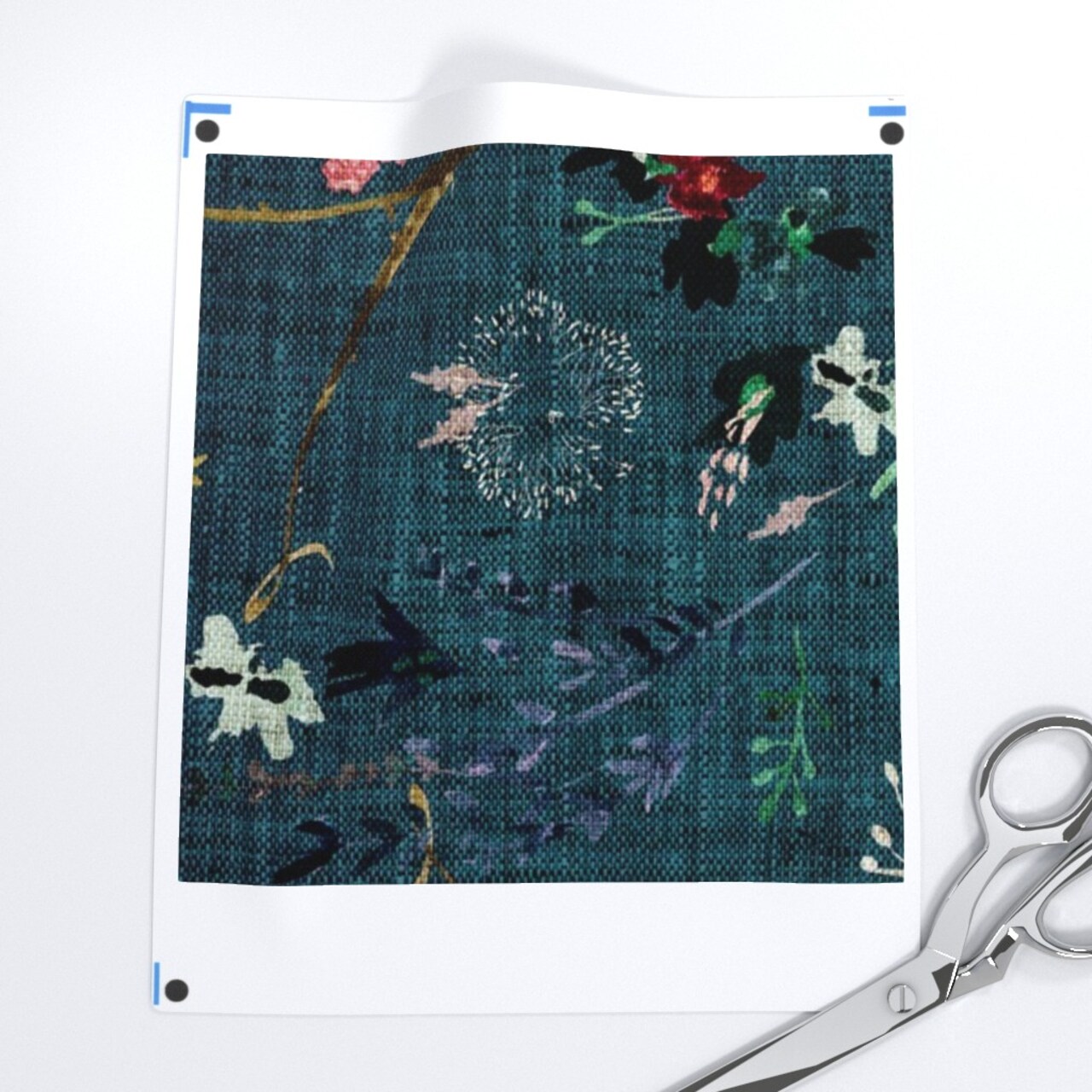 Bohemian Floral Boho Botanical Feminine Weathered Rose Print Teal Watercolor Custom Removable Wallpaper by Spoonflower Peel & Stick Wallpaper 2FT Wide